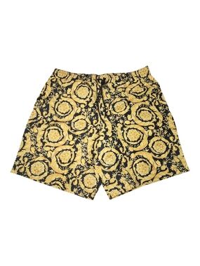 Versace Men's Gold Tone Barocco Print Swim Shorts